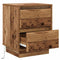 vidaXL Bedside Cabinets with LED Lights 2 pcs Old Wood 39x34.5x50 cm