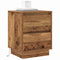 vidaXL Bedside Cabinets with LED Lights 2 pcs Old Wood 39x34.5x50 cm