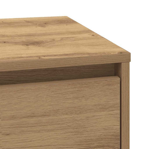 vidaXL Bedside Cabinet with LED Lights Artisan Oak 39x34.5x50 cm