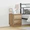vidaXL Bedside Cabinet with LED Lights Artisan Oak 39x34.5x50 cm