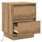 vidaXL Bedside Cabinet with LED Lights Artisan Oak 39x34.5x50 cm