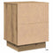 vidaXL Bedside Cabinet with LED Lights Artisan Oak 39x34.5x50 cm