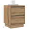 vidaXL Bedside Cabinet with LED Lights Artisan Oak 39x34.5x50 cm