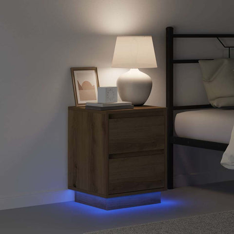 vidaXL Bedside Cabinet with Drawer 2 pcs Artisan oak 39 x 34.5 x 50 cm