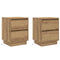 vidaXL Bedside Cabinets with LED Lights 2 pcs Artisan Oak 39x34.5x50 cm