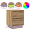 vidaXL Bedside Cabinets with LED Lights 2 pcs Artisan Oak 39x34.5x50 cm