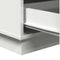 vidaXL Bedside Cabinet with LED White 39x34.5x65 cm Engineered Wood