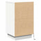 vidaXL Bedside Cabinet with LED White 39x34.5x65 cm Engineered Wood