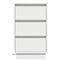 vidaXL Bedside Cabinet with LED White 39x34.5x65 cm Engineered Wood