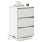 vidaXL Bedside Cabinet with LED White 39x34.5x65 cm Engineered Wood