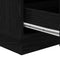 vidaXL Bedside Cabinet with LED Black Oak 39x34.5x65 cm Engineered Wood