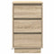vidaXL Bedside Cabinet with LED Sonoma Oak 39x34,5x65 cm Engineered Wood