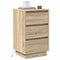 vidaXL Bedside Cabinet with LED Sonoma Oak 39x34,5x65 cm Engineered Wood