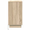 vidaXL Bedside Cabinet with LED Sonoma Oak 39x34,5x65 cm Engineered Wood