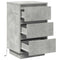 vidaXL Bedside Cabinet with LED Concrete Grey 39x34.5x65 cm Engineered Wood