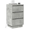 vidaXL Bedside Cabinet with LED Concrete Grey 39x34.5x65 cm Engineered Wood
