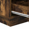 vidaXL Bedside Cabinet with LED Smoked Oak 39x34.5x65 cm Engineered Wood