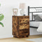vidaXL Bedside Cabinet with LED Smoked Oak 39x34.5x65 cm Engineered Wood