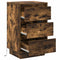 vidaXL Bedside Cabinet with LED Smoked Oak 39x34.5x65 cm Engineered Wood