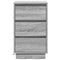 vidaXL Bedside Cabinet with LED Grey Sonoma 39x34.5x65 cm Engineered Wood