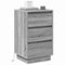 vidaXL Bedside Cabinet with LED Grey Sonoma 39x34.5x65 cm Engineered Wood