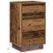 vidaXL Bedside Cabinet with LED Old Wood 39x34.5x65 cm Engineered Wood