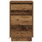 vidaXL Bedside Cabinet with LED Old Wood 39x34.5x65 cm Engineered Wood