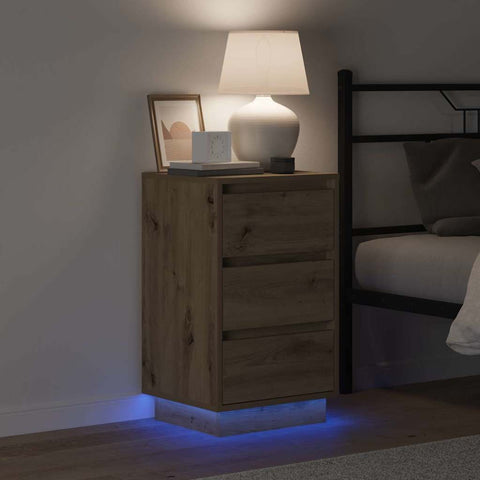 vidaXL Bedside Cabinet Artisan oak 39 x 34.5 x 65 cm Engineered wood