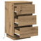 vidaXL Bedside Cabinet with LED Artisan Oak 39x34.5x65 cm Engineered Wood
