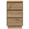 vidaXL Bedside Cabinet with LED Artisan Oak 39x34.5x65 cm Engineered Wood