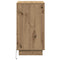 vidaXL Bedside Cabinet with LED Artisan Oak 39x34.5x65 cm Engineered Wood