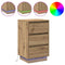 vidaXL Bedside Cabinet with LED Artisan Oak 39x34.5x65 cm Engineered Wood