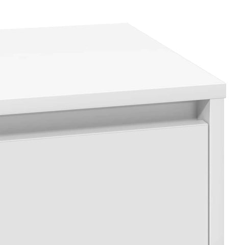 vidaXL Bedside Cabinet with LED White 71x34,5x75 cm Engineered Wood