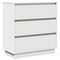 vidaXL Bedside Cabinet with LED White 71x34,5x75 cm Engineered Wood