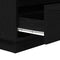 vidaXL Bedside Cabinet with LED Black Oak 71x34,5x75 cm Engineered Wood