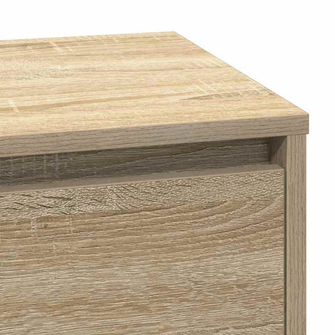 vidaXL Bedside Cabinet with LED Sonoma Oak 71x34,5x75 cm Engineered Wood
