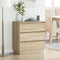vidaXL Bedside Cabinet with LED Sonoma Oak 71x34,5x75 cm Engineered Wood