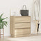 vidaXL Bedside Cabinet with LED Sonoma Oak 71x34,5x75 cm Engineered Wood