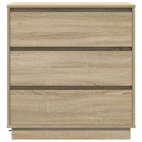 vidaXL Bedside Cabinet with LED Sonoma Oak 71x34,5x75 cm Engineered Wood