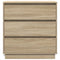 vidaXL Bedside Cabinet with LED Sonoma Oak 71x34,5x75 cm Engineered Wood