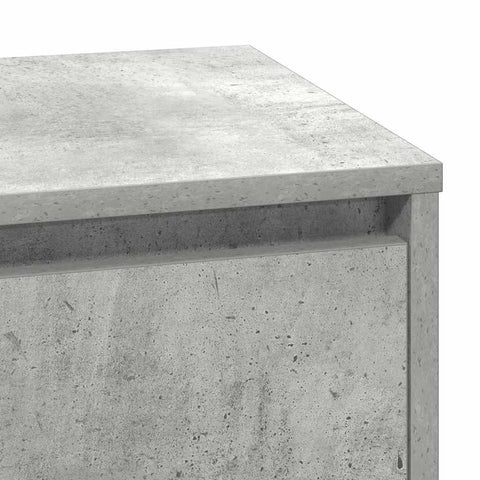 vidaXL Bedside Cabinet with LED Concrete Grey 71x34,5x75 cm Engineered Wood