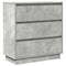 vidaXL Bedside Cabinet with LED Concrete Grey 71x34,5x75 cm Engineered Wood