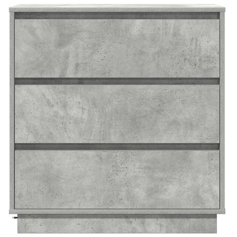vidaXL Bedside Cabinet with LED Concrete Grey 71x34,5x75 cm Engineered Wood
