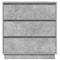 vidaXL Bedside Cabinet with LED Concrete Grey 71x34,5x75 cm Engineered Wood