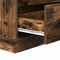 vidaXL Bedside Cabinet with LED Smoked Oak 71x34.5x75 cm Engineered Wood