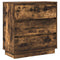vidaXL Bedside Cabinet with LED Smoked Oak 71x34.5x75 cm Engineered Wood