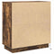 vidaXL Bedside Cabinet with LED Smoked Oak 71x34.5x75 cm Engineered Wood