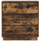 vidaXL Bedside Cabinet with LED Smoked Oak 71x34.5x75 cm Engineered Wood