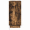 vidaXL Bedside Cabinet with LED Smoked Oak 71x34.5x75 cm Engineered Wood
