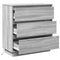 vidaXL Bedside Cabinet with LED Grey Sonoma 71x34,5x75 cm Engineered Wood
